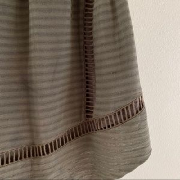 IRO Silk Army Green Mini Skirt - Picture 2 of 3